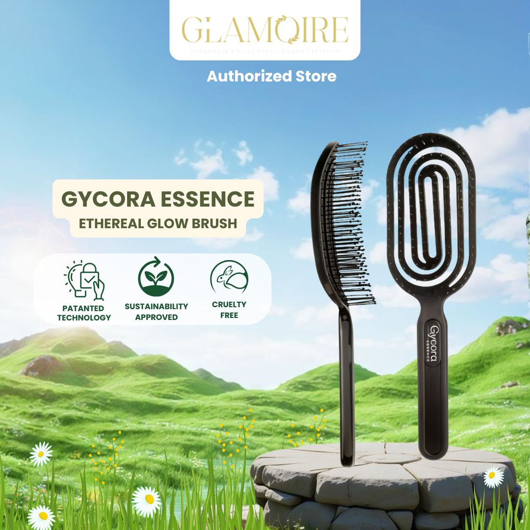 Gycora Essence Ethereal Glow Brush - Anti Kusut & Anti Rontok BLACK